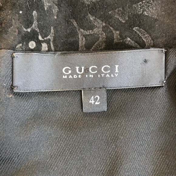 Gucci Flocked suede leather pencil skirt NWT - Picture 7 of 8